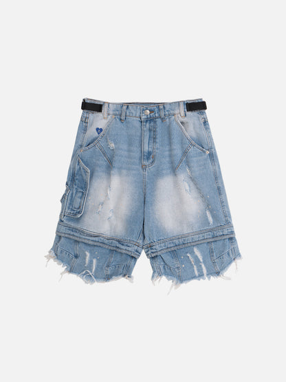 Splash-Ink Washed Jorts