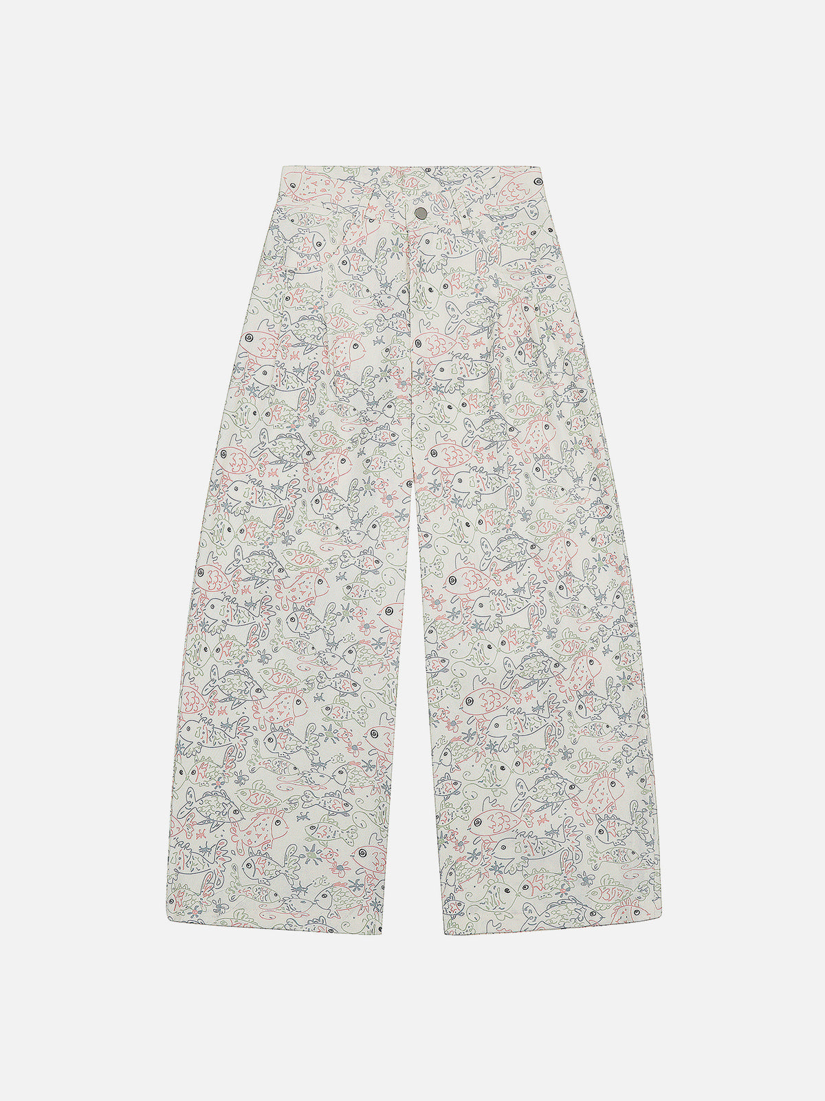 Full Print Fish Baggy Pants