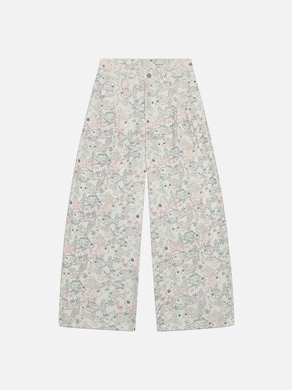 Full Print Fish Baggy Pants