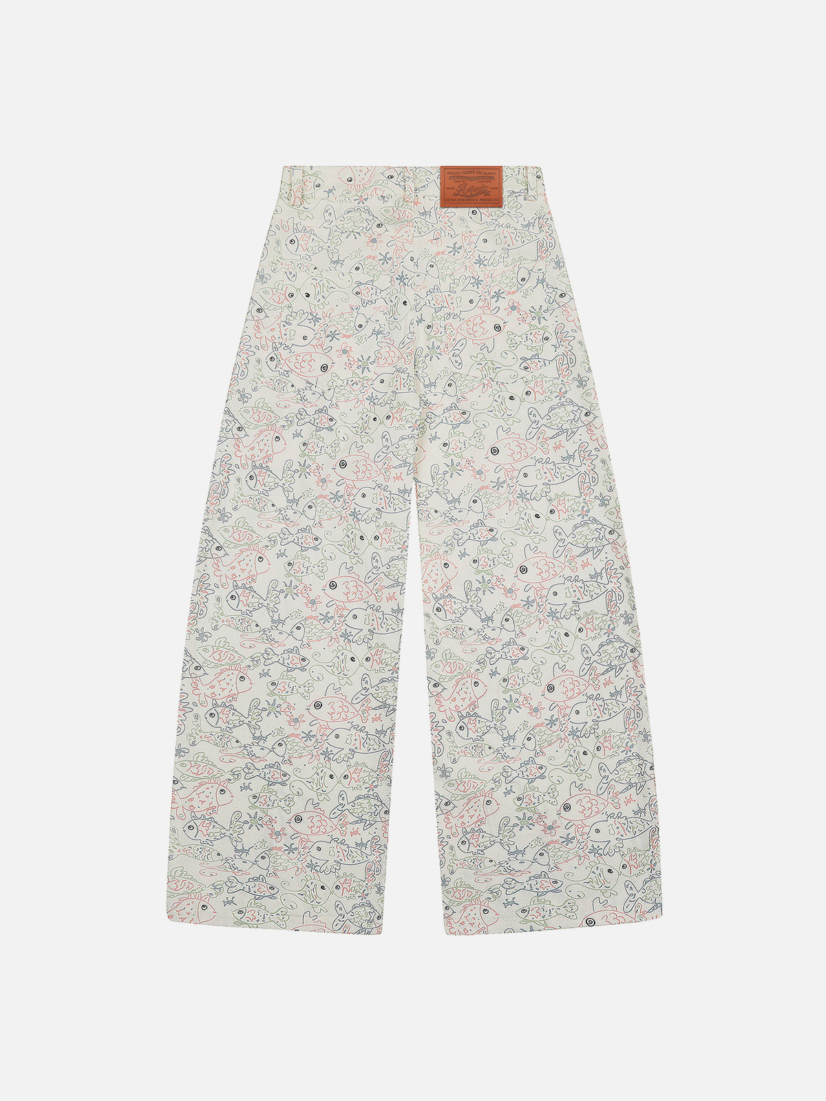Full Print Fish Baggy Pants