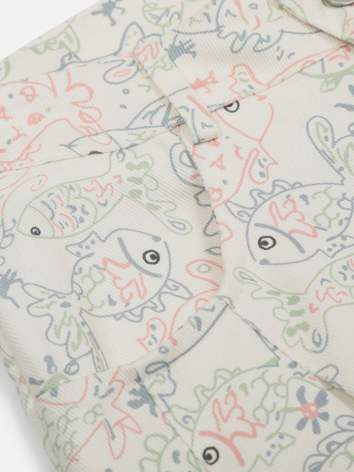 Full Print Fish Baggy Pants