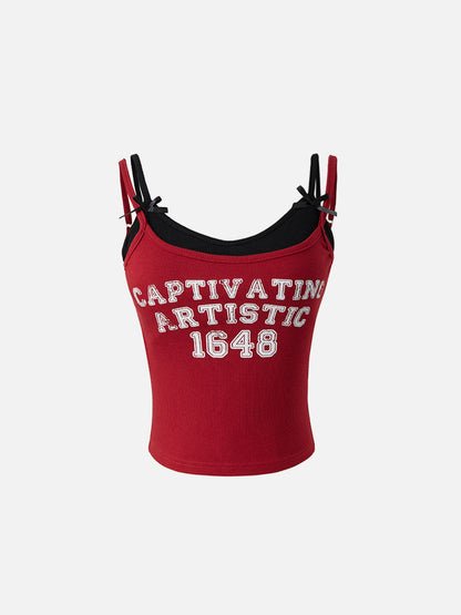 Color Blocking Print Cami Top