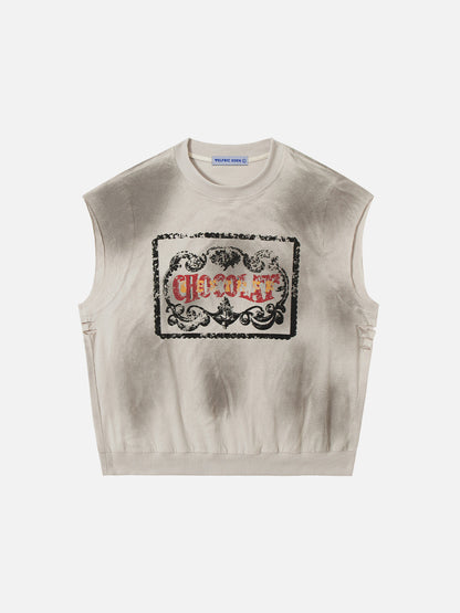Blurring Print Tank Top