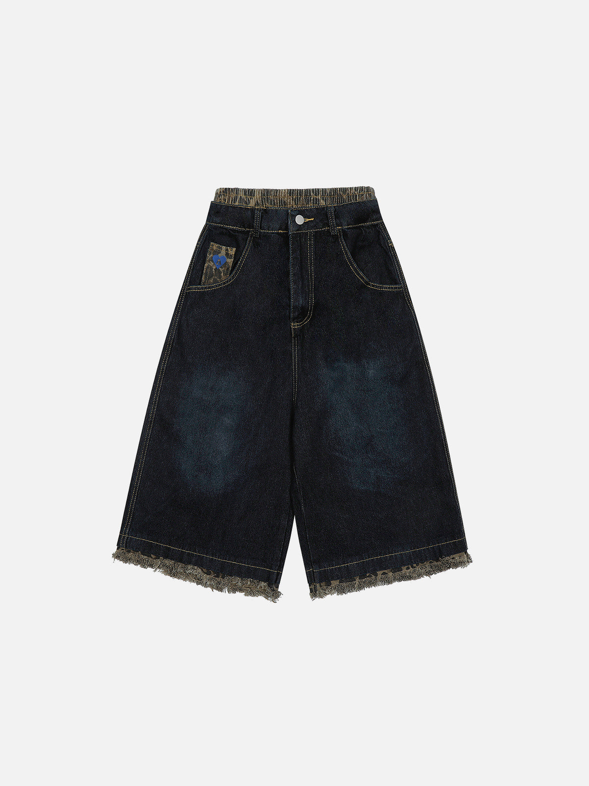 Camouflage Double Waist Longline Jorts