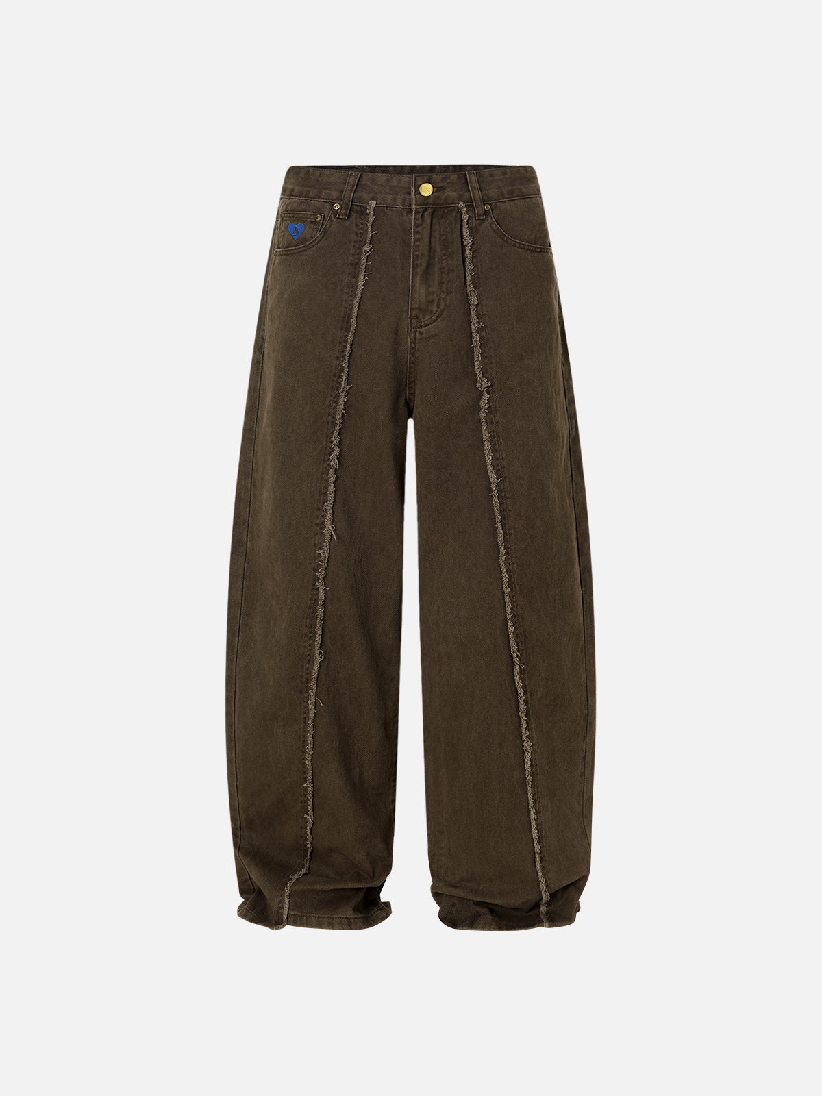 Fringe Patchwork Baggy Jeans