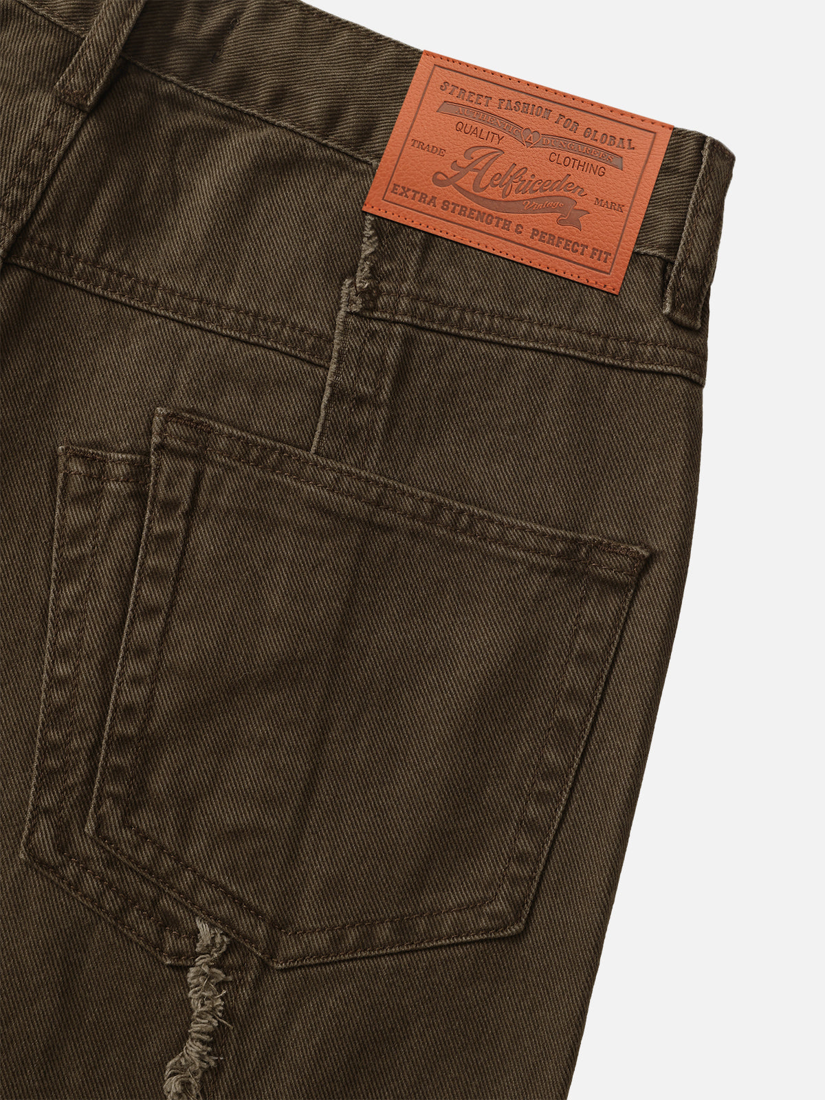 Fringe Patchwork Baggy Jeans