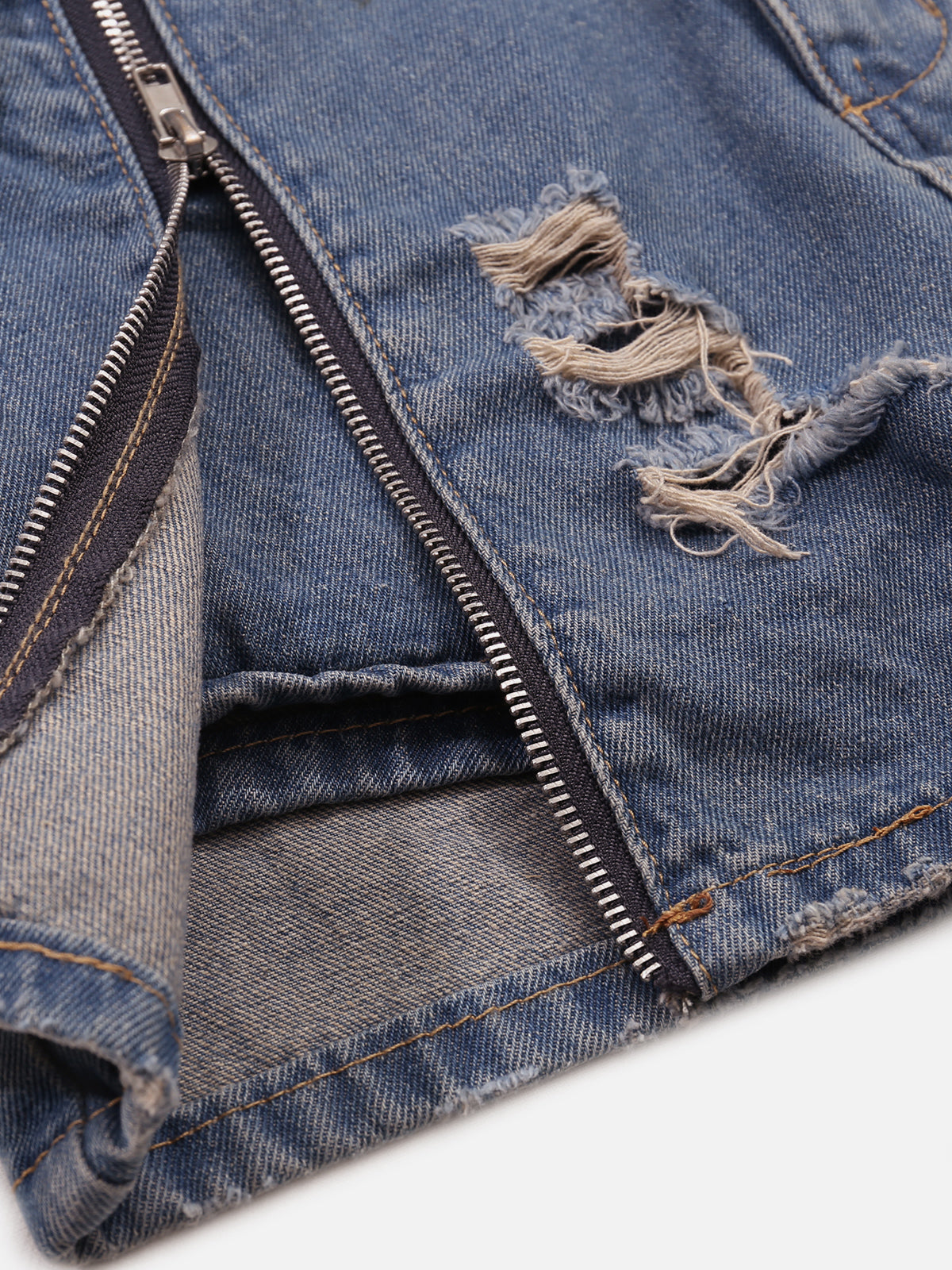 Applique Embroidery Star Denim Skirt