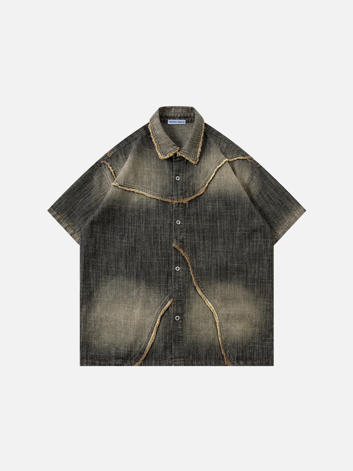 Fringe Washed Short Sleeve Shirt