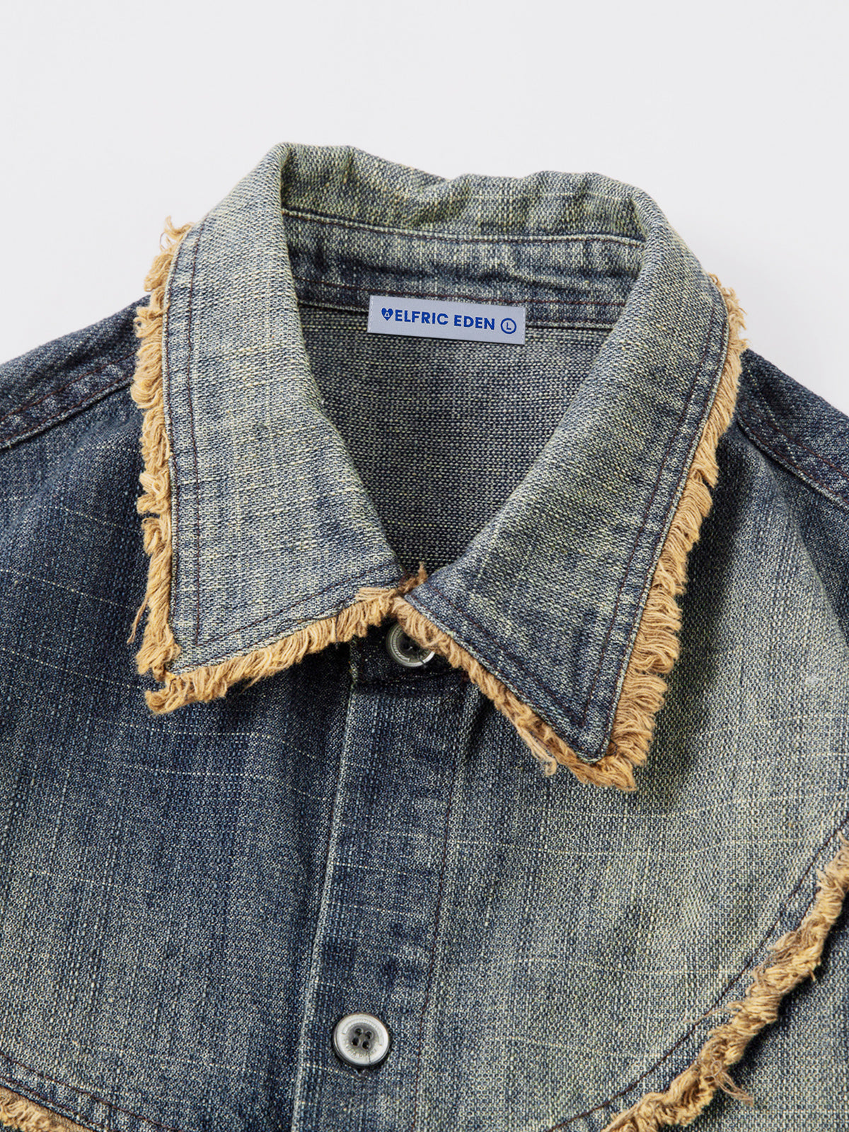 Fringe Washed Short Sleeve Shirt