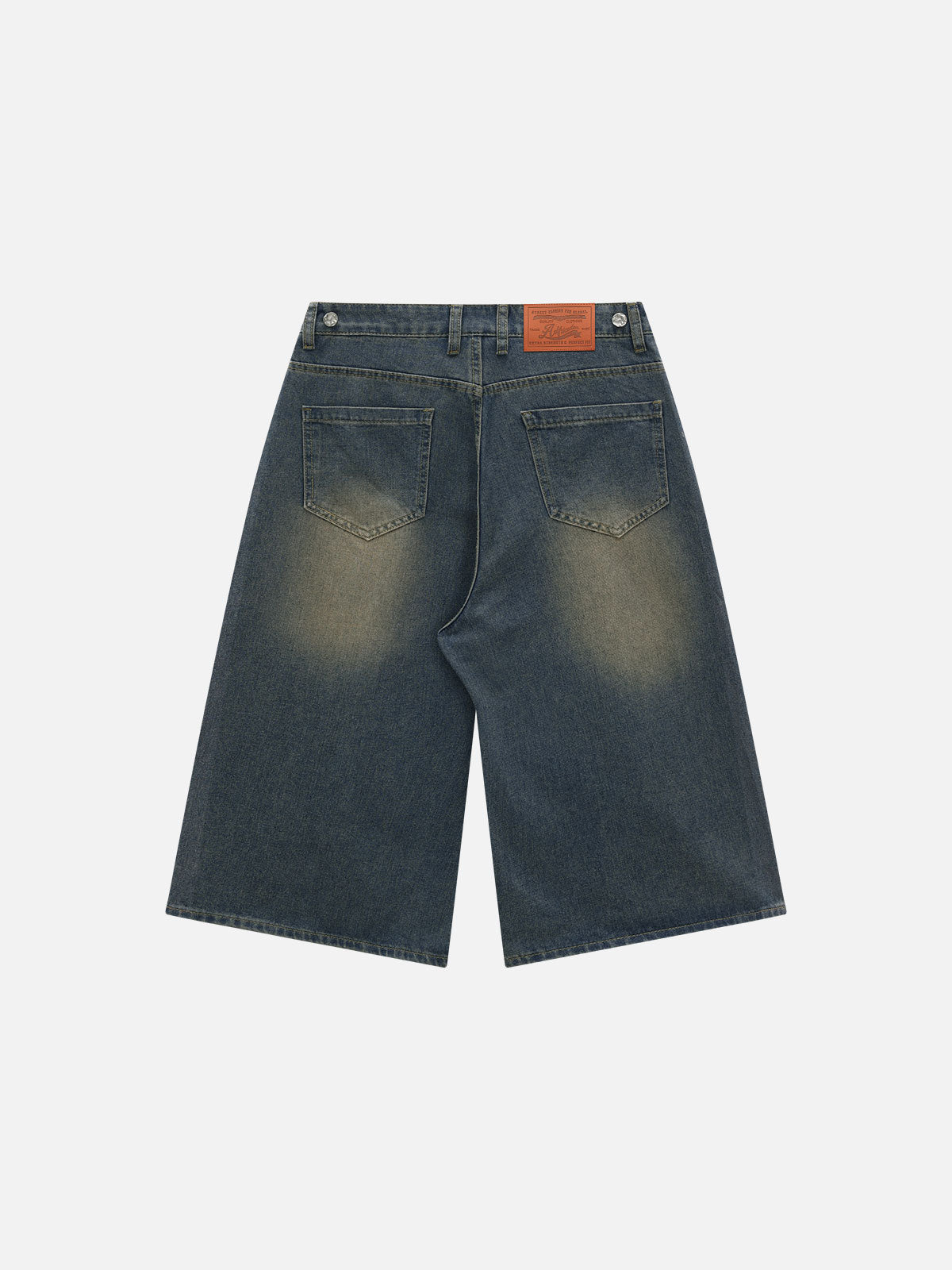 Flame Applique Embroidery Longline Jorts