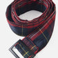 Plaid Belt Baggy Jeans