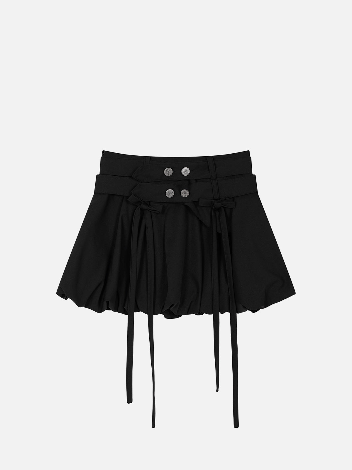 Double Waist Drawstring Skirt