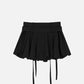 Double Waist Drawstring Skirt