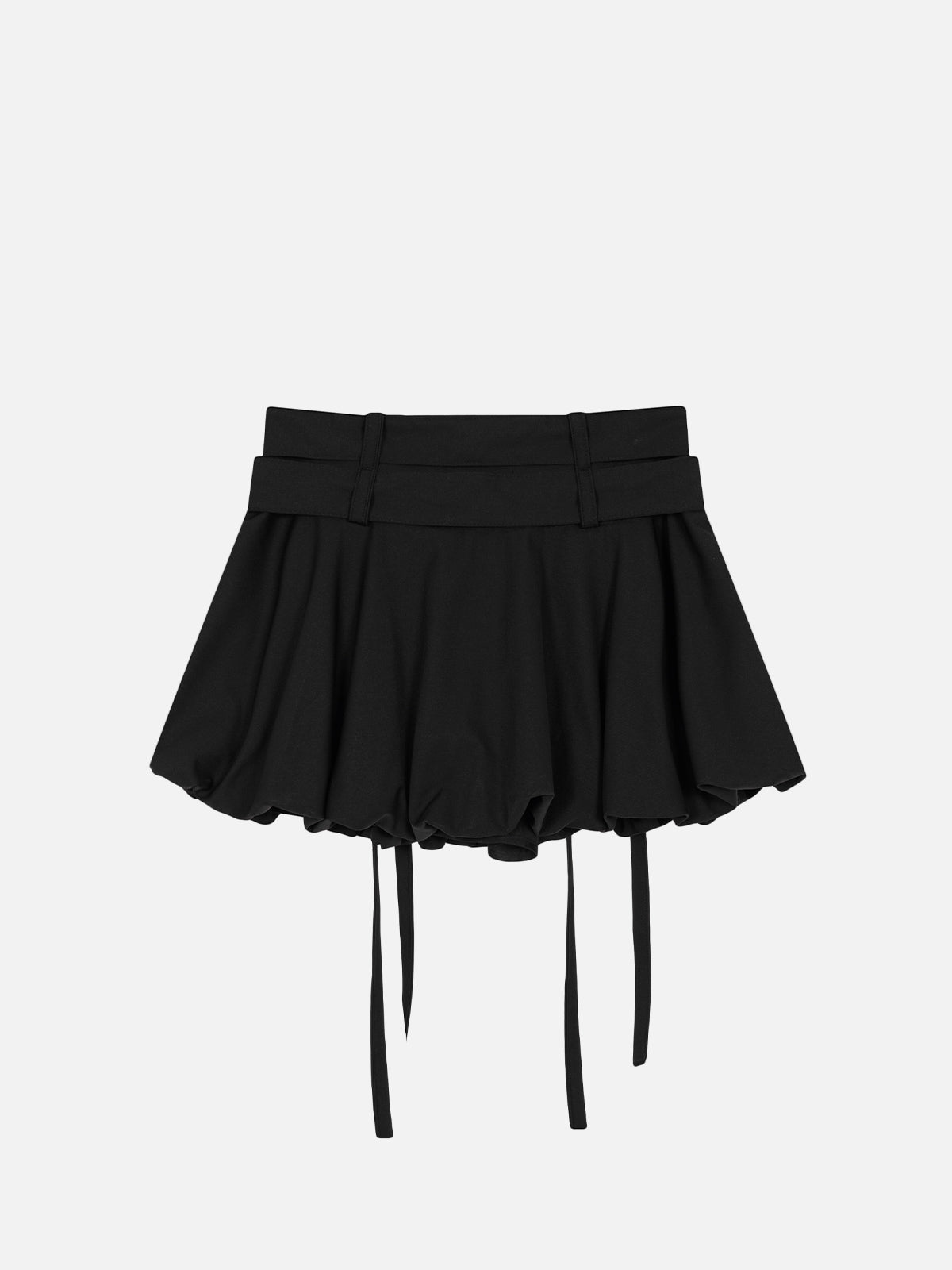 Double Waist Drawstring Skirt