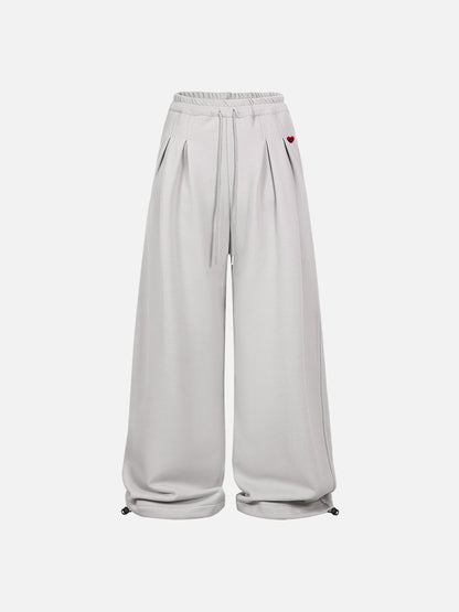 Pleated Baggy Sweatpants
