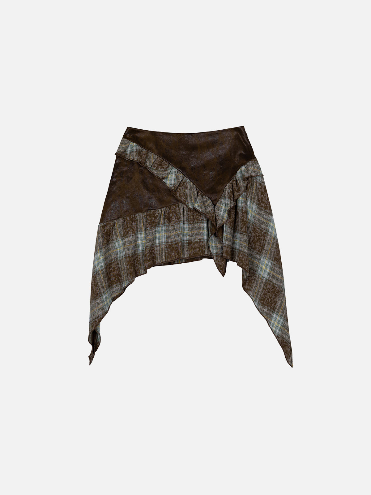 Plaid Patchwork Butterfly Skirt