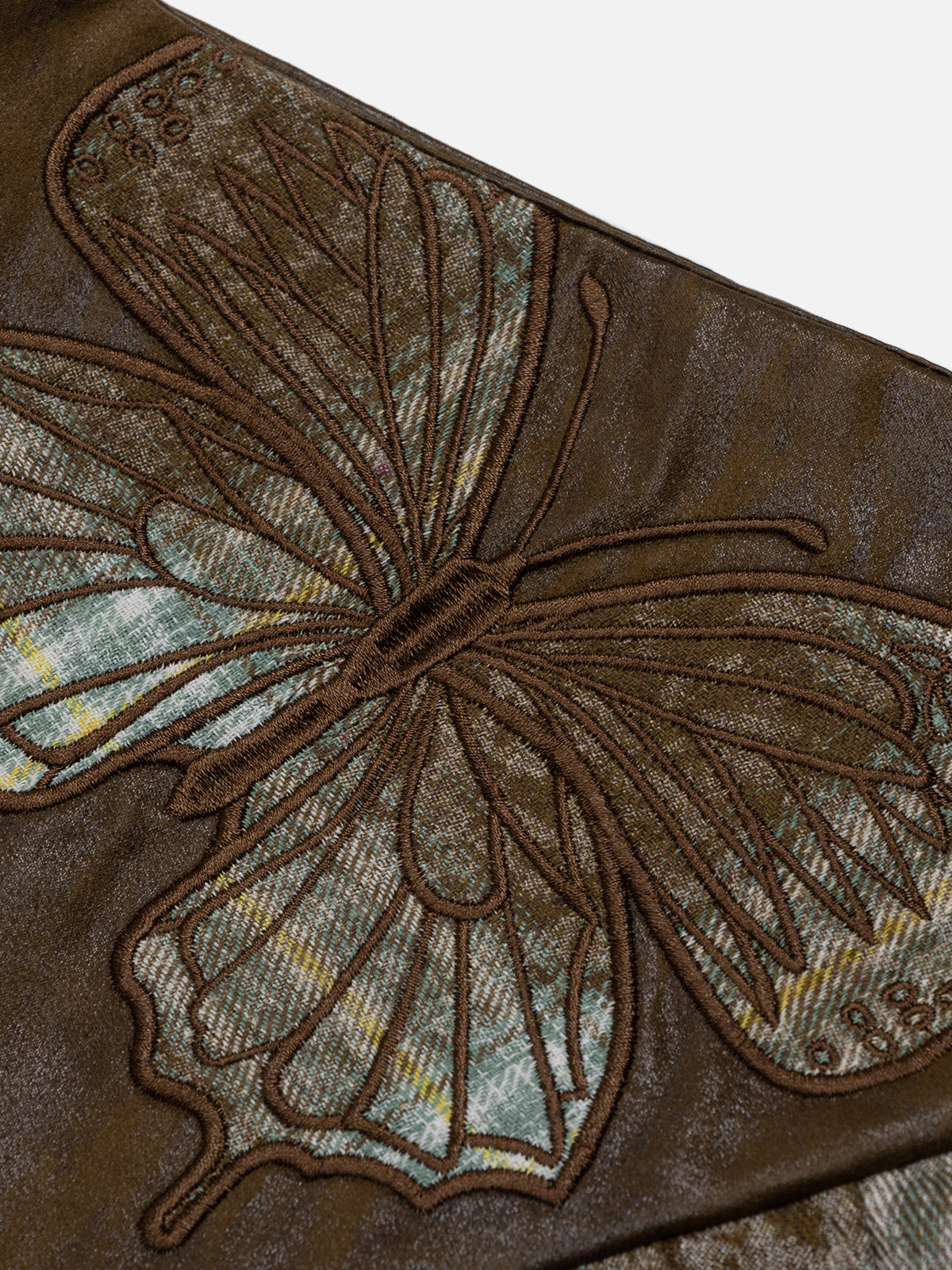 Plaid Patchwork Butterfly Skirt