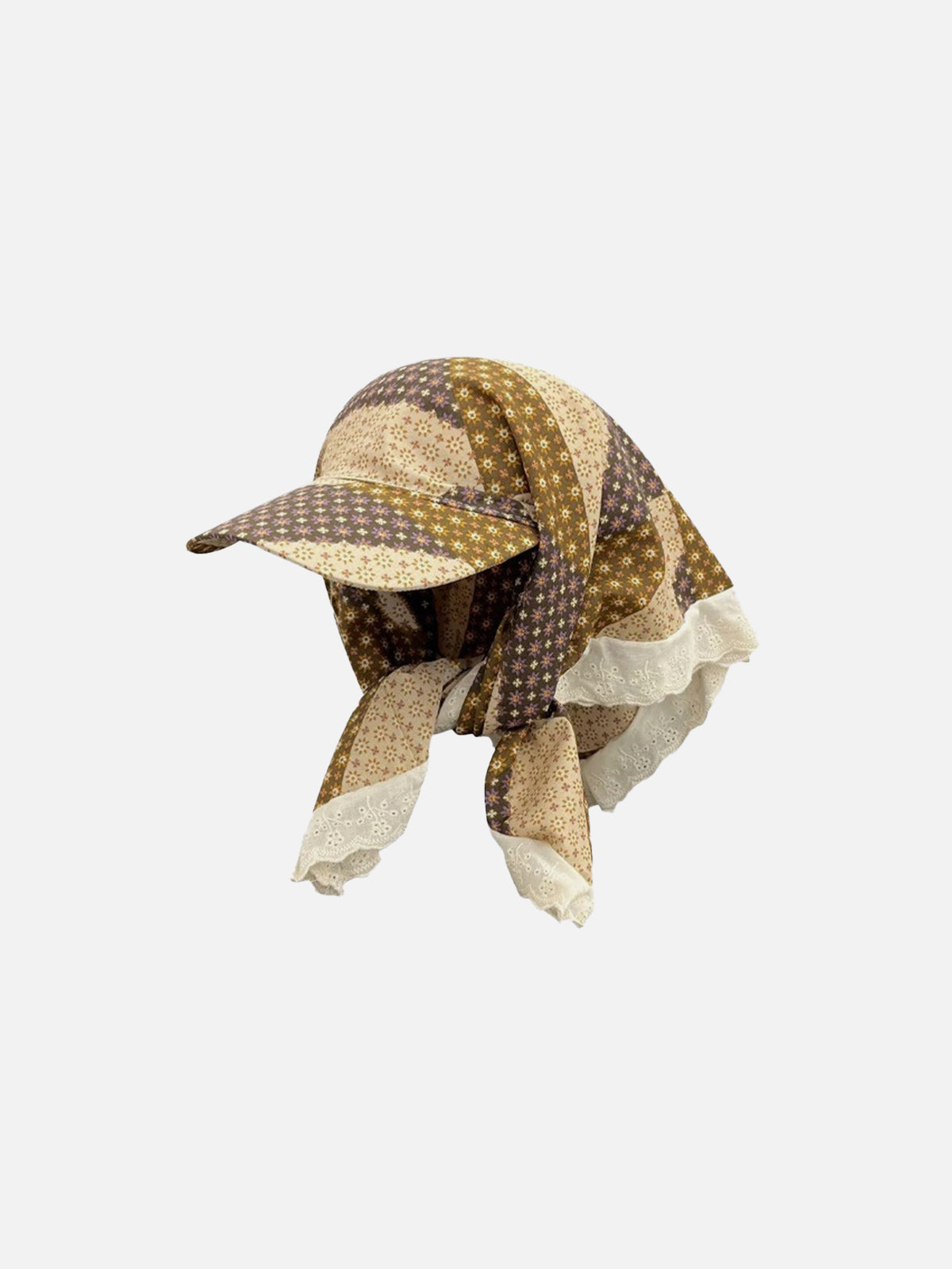 Leopard Print Lace Patchwork Cap