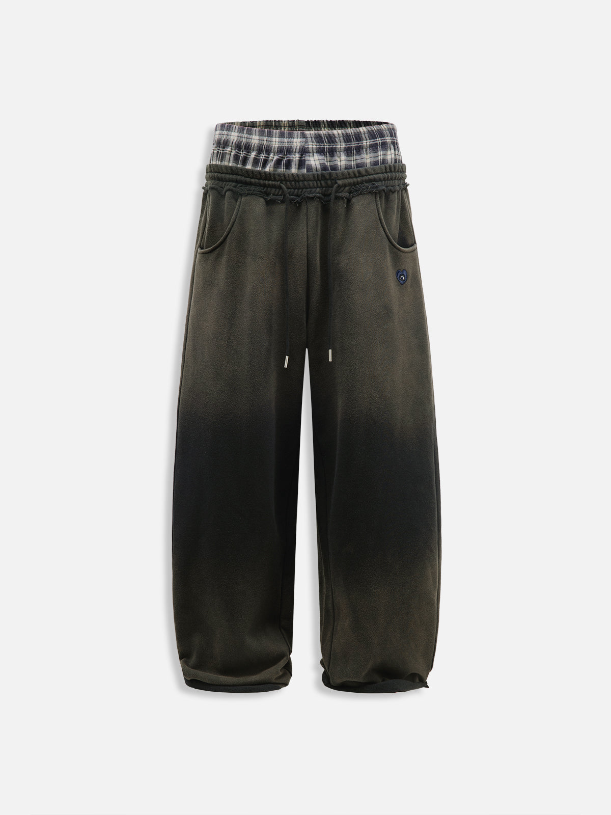 Double Waist Washed Baggy Sweatpants