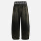 Double Waist Washed Baggy Sweatpants