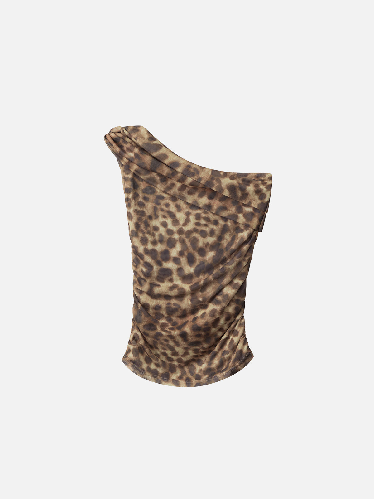 Off-The-Shoulder Leopard Print Cami Top
