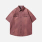 Gradient Washed Short Sleeve Shirt