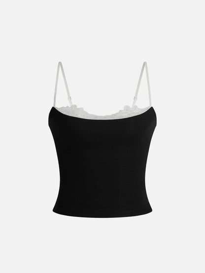 Lace Patchwork Cami Top