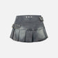 Double Belt Washed Skirt