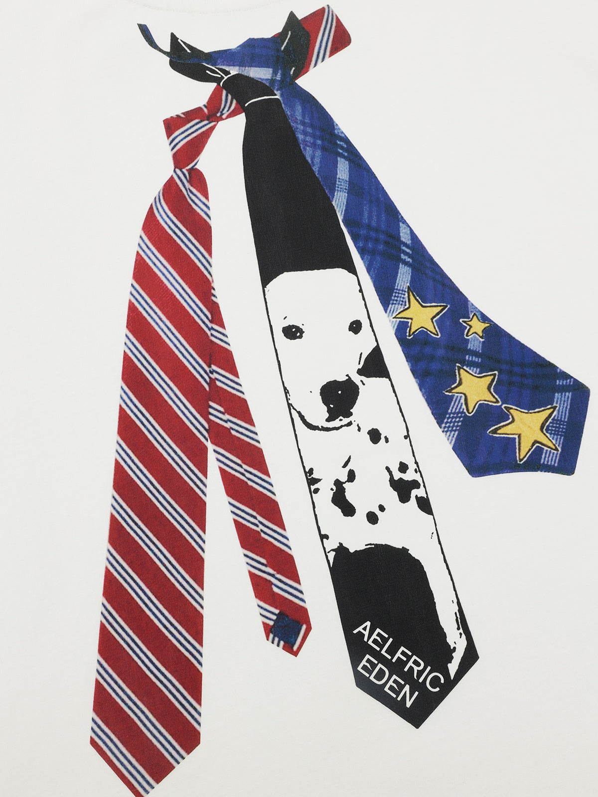 Puppy Necktie Print Tee