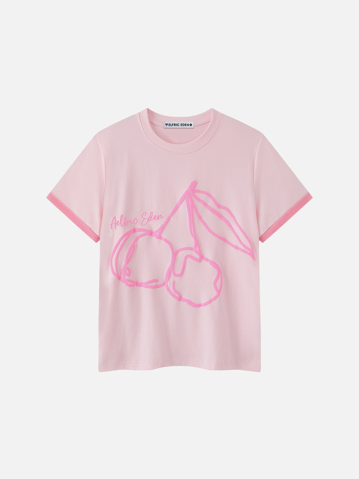 Washed Cherry Print Tee