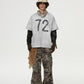 Camouflage Distressed Long Sleeve Tee