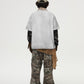 Camouflage Distressed Long Sleeve Tee