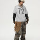 Camouflage Distressed Long Sleeve Tee