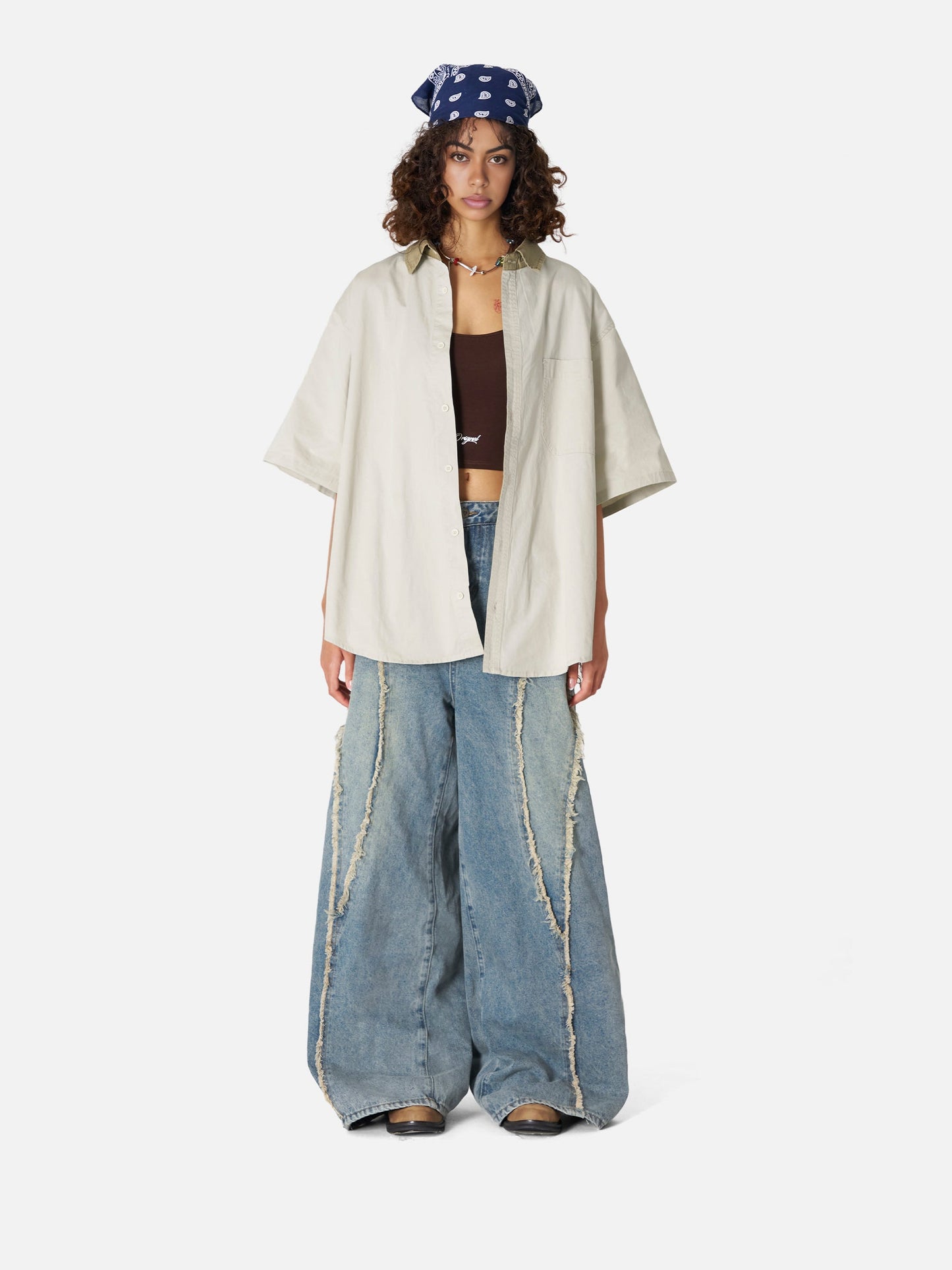 Basic Oversized Short Sleeve Shirt