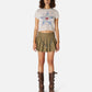 Print Cropped Knit Tee