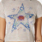 Print Cropped Knit Tee