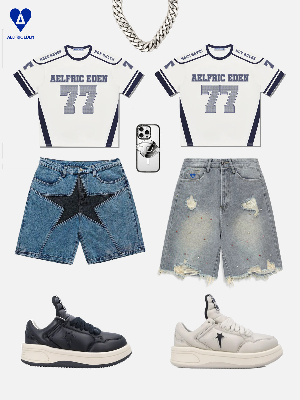 Star Patchwork Jorts