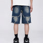 Vintage Starry Fringe Hem Jorts
