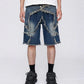 Vintage Starry Fringe Hem Jorts