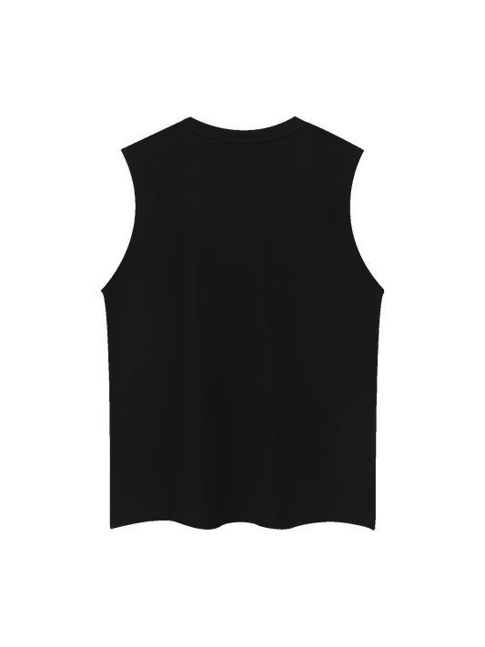 Thesupermade Vintage Distressed Body Armor Print Street Rap Sleeveless Vest