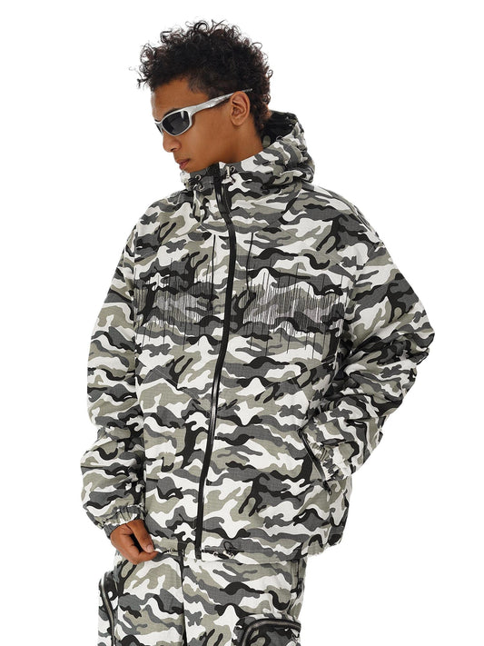 Hip-hop Snow Camouflage Embroidery Jacket