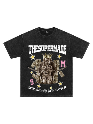 Thesupermade Vintage Angel Print T-shirt