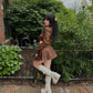 Heart Belt Faux Leather Pleated Skirt