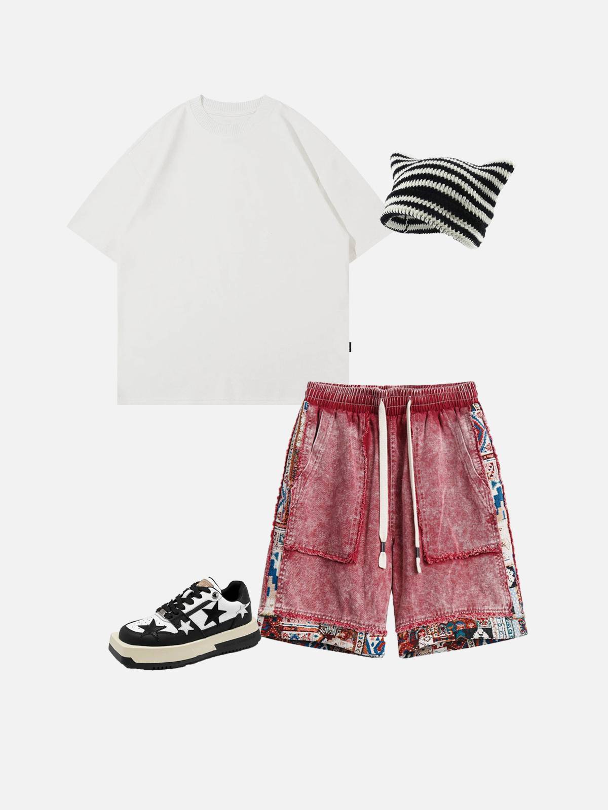Tribe Culture Pattern Washed Jorts