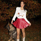 Slant Faux Leather Skirt