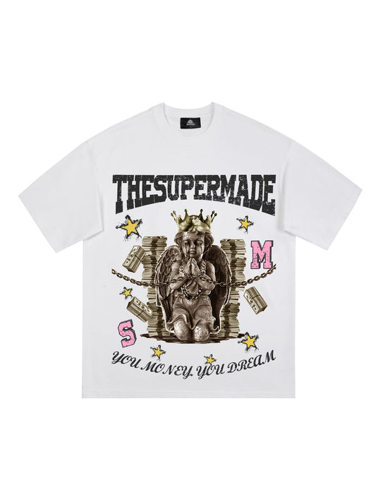 Thesupermade Vintage Angel Print T-shirt