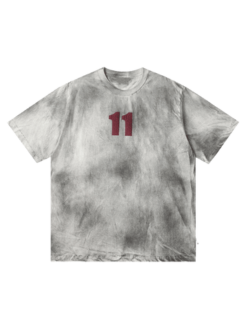 Thesupermade Washed Print 11 Street Rap T-Shirt