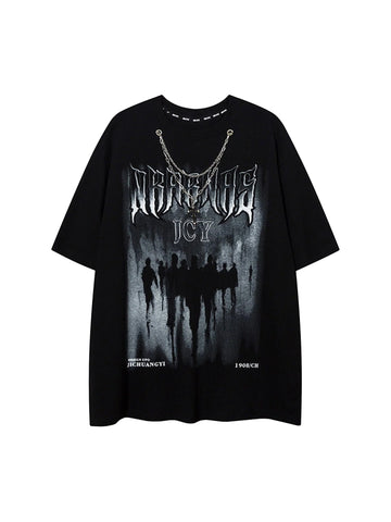 Vintage Gothic Metal Hanging T-shirt