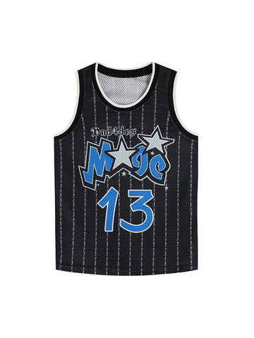 Thesupermade Magic Spoof Print Short Wide Basketball Vest