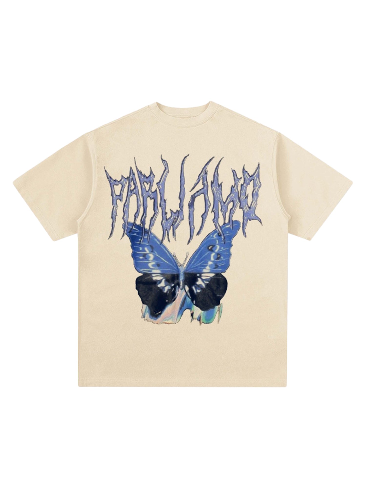 Thesupermade Vintage Butterfly Print Loose T-shirt